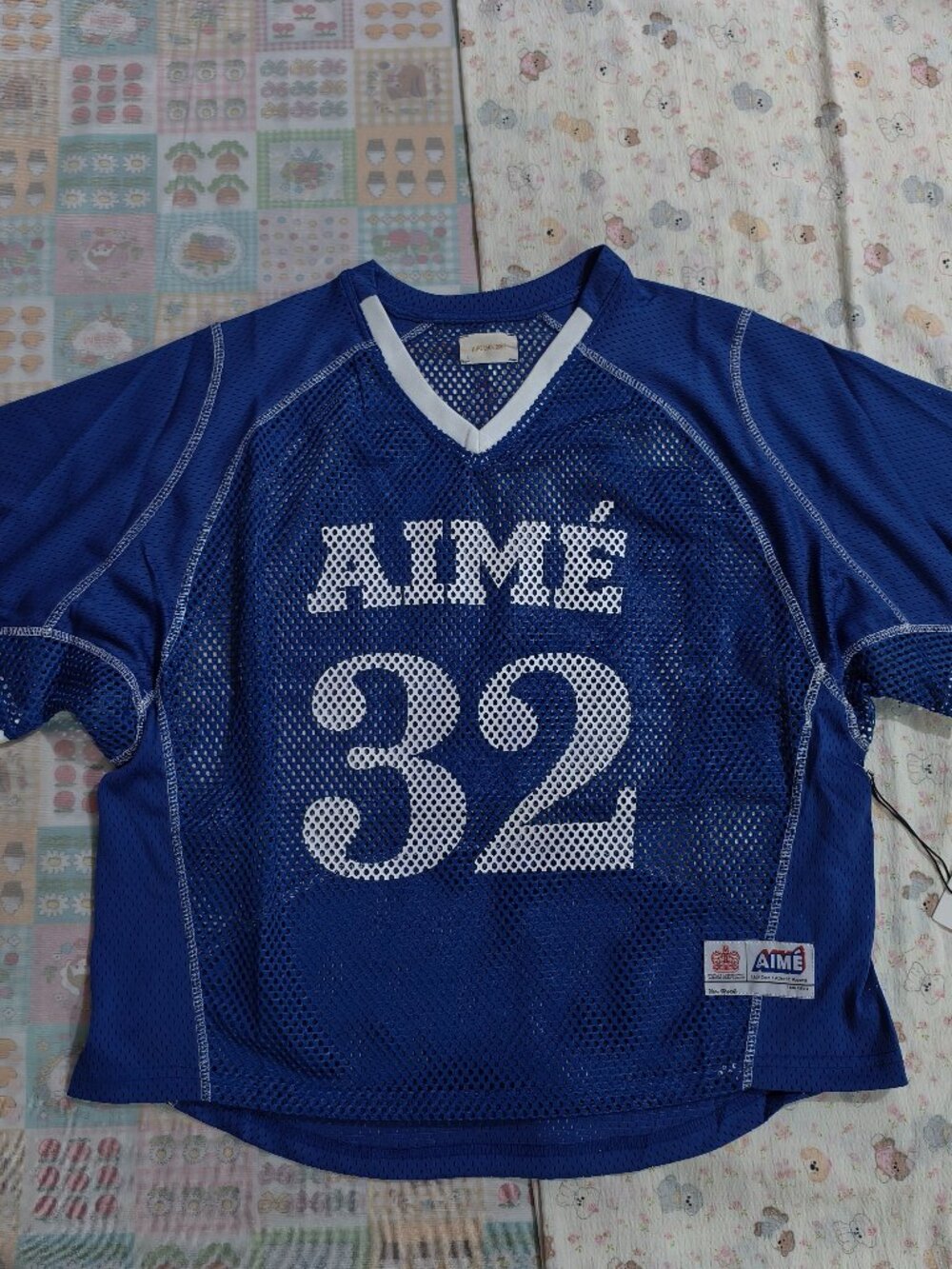 Aimé Leon Dore Blue Mesh Baseball Jacket